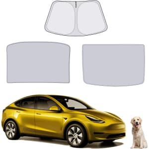 Windshield and Roof Sunshade for Tesla Model 3/Y for $29