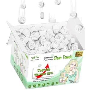500 Compressed Disposable Face Towels for $24