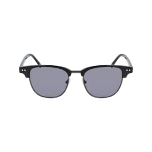 Calvin Klein Men's CK20314S Square Sunglasses, Shiny Black/Solid Smoke, One Size for $30