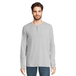 George Men's Thermal Henley Shirt for $7