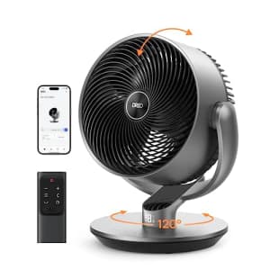 Dreo Smart Fans for Home Bedroom, 11 Inch, 25dB Quiet DC Room Fan with Remote, 120+90 Oscillating for $100