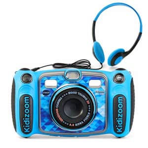 VTech Kidizoom Duo 5.0 Deluxe Digital Selfie Camera with MP3 Player and Headphones, Blue for $48