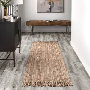 nuLOOM Hand Woven Chunky Natural Jute Farmhouse Runner Rug, 2' 6" x 14', Natural for $100 nuLOOM Hand Woven Chunky Natural Jute Farmhouse Runner Rug, 2' 6" x 14', Natural for $100