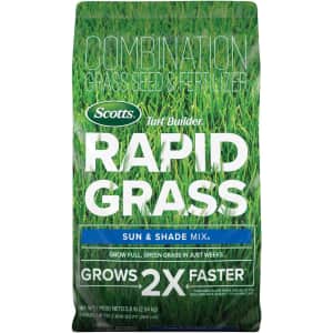 Scotts Turf Builder Rapid Grass Sun & Shade Mix Seed and Fertilizer 5.6-lb Bag for $34