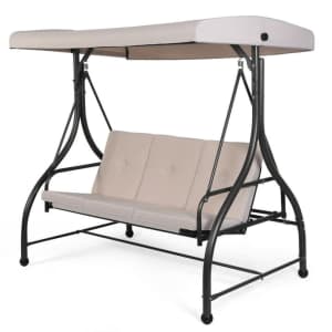 Costway Converting 3-Seat Outdoor Patio Swing for $210