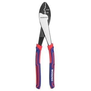 WORKPRO 9.5" Wire Cutter/Crimper, Wire Crimping/Cutting Tool for 10-22 AWG Terminals and for $22