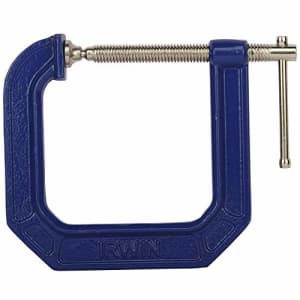 IRWIN Tools QUICK-GRIP 100 Series Deep Throat C-Clamp, 3-inch by 4 1/2-inch Throat (225134) for $13