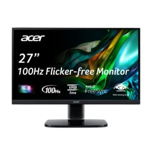 Acer KB272 EBI 27" IPS Full HD (1920 x 1080) Zero-Frame Gaming Office Monitor | AMD FreeSync for $100