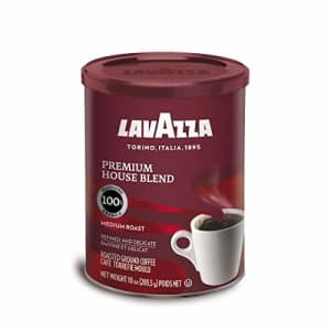Lavazza Premium House Blend Ground Coffee, Medium Roast, 10-Ounce Cans (Pack of 4) for $26