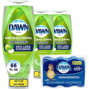 Dawn 22-oz. Antibacterial EZ-Squeeze Dish Soap 3-Pack w/ 2 Sponges for $11 via Sub & Save