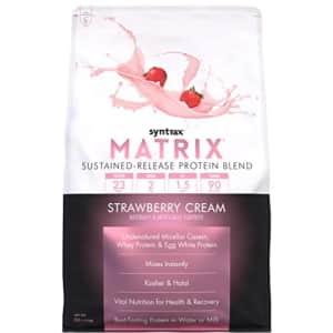 Syntrax Matrix, Native Grass-Fed, Undenatured Whey Protein, Micellar Casein and Egg Albumin with for $55