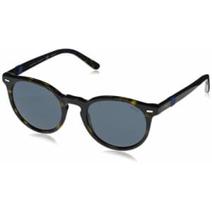 POLO RALPH LAUREN PH4151 Round Sunglasses, Dark Havana/Grey/Blue, 50mm for $100