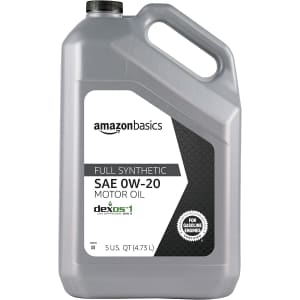 AmazonBasics 5-Quart 0W-20 Full Synthetic Motor Oil for $21 via Sub & Save