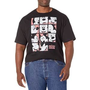 Disney Big & Tall Classic Mickey Mouse Expression Grid Men's Tops Short Sleeve Tee Shirt, Black, for $20 Disney Big & Tall Classic Mickey Mouse Expression Grid Men's Tops Short Sleeve Tee Shirt, Black, for $20