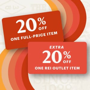 REI Member Coupon: 20% off 1 Outlet & 1 full-priced item