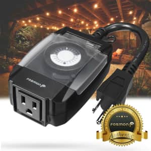 Fosmon Outdoor Mechanical Outlet Timer for $13 Fosmon Outdoor Mechanical Outlet Timer for $13