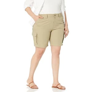 Dickies Women's Plus Ripstop Cargo Shorts, Desert Sand, 22 for $32