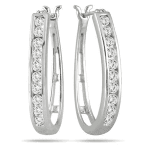 Szul 1-TCW Diamond Hoop Earrings for $399
