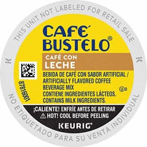 Cafe Bustelo Caf Bustelo Caf con Leche Flavored Espresso Style Coffee, 60 Keurig K-Cup Pods for $29