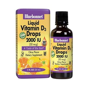 BlueBonnet Liquid Vitamin D3 Drops 2000 IU, Natural Citrus Flavor, 1 Fl Oz for $19