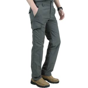 Men's Hiking Cargo Pants for $10