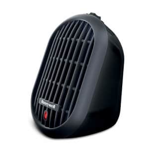 Honeywell HCE100B Heat Bud Ceramic Heater Black Energy Efficient Space Saving Portable Personal for $46
