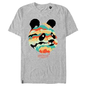 LRG Lifted Research Group Panda Dripper Young Men's Short Sleeve Tee Shirt, Athletic Heather, Large for $23