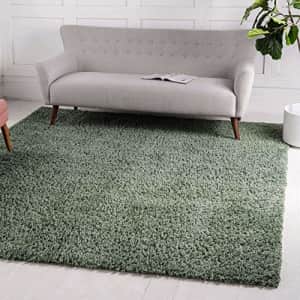 Unique Loom Davos Shag Collection Contemporary Soft Cozy Solid Shag Sage Square Rug (8' 0 x 8' 0) for $147 Unique Loom Davos Shag Collection Contemporary Soft Cozy Solid Shag Sage Square Rug (8' 0 x 8' 0) for $147