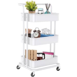 3-Tier Utility Rolling Cart for $16