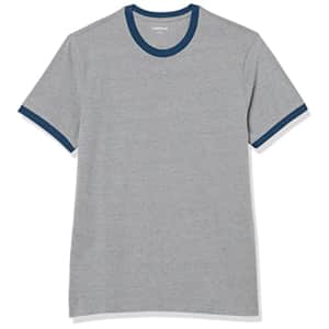 Goodthreads Men's Short-Sleeve Ringer T-Shirt, Indigo/Grey Heather, X-Large for $10