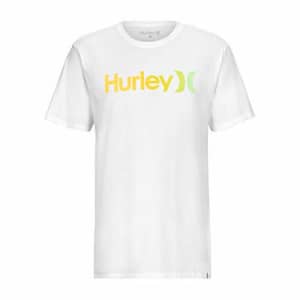 Hurley Men's One & Only Gradient 2.0 Short Sleeve T-Shirt, Glacier Ice/(Mahogany), L for $26