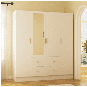 Fufu&Gaga 63" 4-Door Armoire for $406 Fufu&Gaga 63" 4-Door Armoire for $406