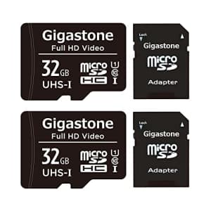 Gigastone 32GB 2-Pack Micro SD Card, FHD Video, Surveillance Security Cam Action Camera Drone for $12