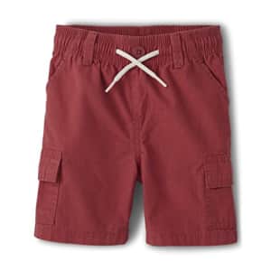 The Children's Place Baby Toddler Boys Pull On Cargo Shorts, Hampton Red, 5T for $4