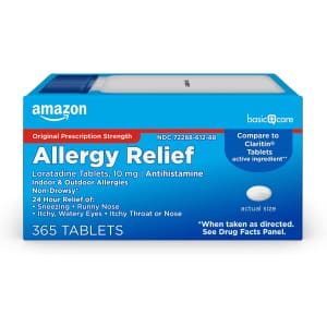 Amazon Basic Care Allergy Relief Tablets 365-Pack for $10 via Sub & Save