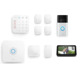 Ring Alarm 8-Piece Kit (2nd Gen) w/ Ring Video Doorbell (2020) & Echo Show 5 for $245
