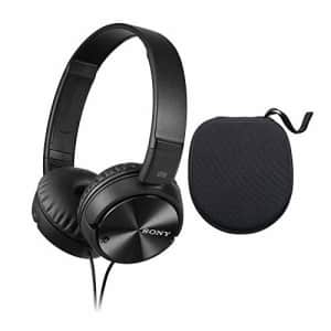 Sony ZX110NC Noise Cancelling Headphones Bundle with Protective Headphone Case (2 Items) for $38