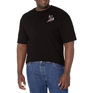 Disney Big & Tall Classic Mickey SURF Men's Tops Short Sleeve Tee Shirt, Black, Large Tall for $8