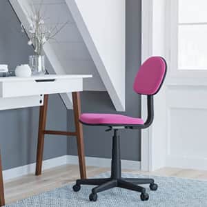 Flash Furniture Low Back Swivel Task Office Chair - Adjustable Dark Pink Student Chair with Padded for $53
