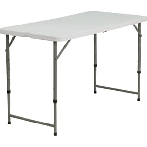 Flash Furniture 4-Ft. Height Adjustable Folding Table for $47 Flash Furniture 4-Ft. Height Adjustable Folding Table for $47