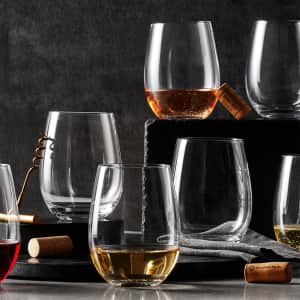 Member's Mark 8-Piece Stemless Crystal Wine Glass Set for $15 for members