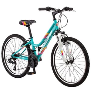 Schwinn High Timber Youth/Adult Mountain Bike, Steel Frame, 24-Inch Wheels, 21-Speed, Teal for $258