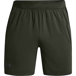 Under Armour Men's Launch Stretch Woven 7-Inch Shorts, Baroque Green (310)/Reflective, 3X-Large for $40