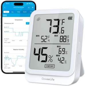 GoveeLife Hygrometer Thermometer for $8