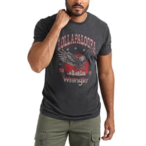 Wrangler Men's Lollapalooza Regular Fit T-Shirt, Caviar Heather, XX-Large for $19 Wrangler Men's Lollapalooza Regular Fit T-Shirt, Caviar Heather, XX-Large for $19