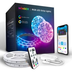 Minger 32.8-Foot Bluetooth LED Strip Lights for $22