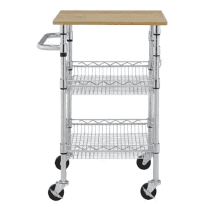 StyleWell Gatefield Rolling Kitchen Cart w/ Tiered Shelves for $36