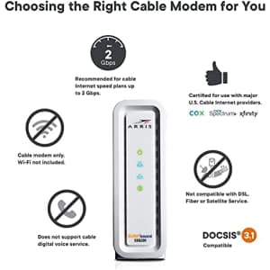 ARRIS Surfboard Docsis 3.1 Cable Modem - SB8200-Rb (Renewed) for $81