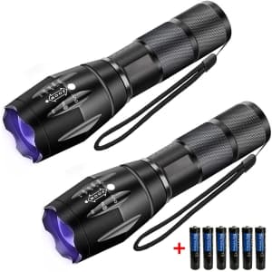 USFA Black Light UV Flashlight 2-Pack for $8 USFA Black Light UV Flashlight 2-Pack for $8