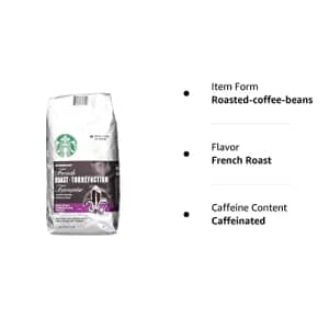 Starbucks French Roast Whole Bean Coffee, 40 Ounce for $27